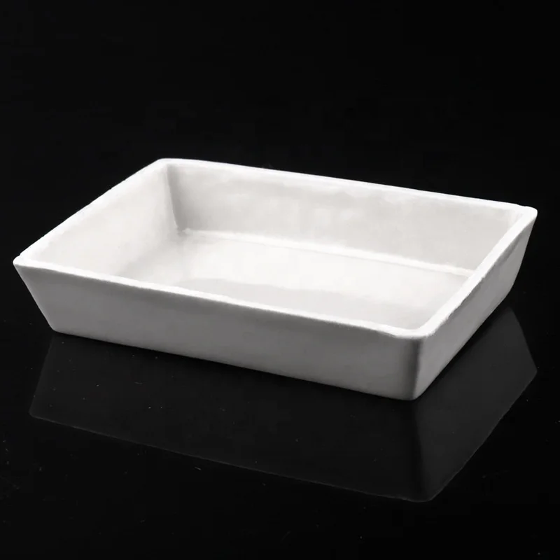 Square 99 alumina corundum crucible porcelain Experimental Ceramic Crucible Porcelain Crucible With Cover custom