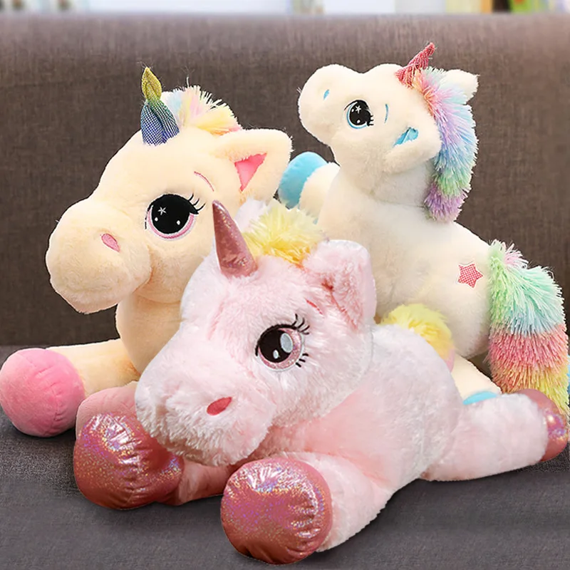 Hot Selling Oem Gift 40cm Super Soft Cute Cartoon Baby Kids Custom Animal Unicorn Plush Stuffed Toy
