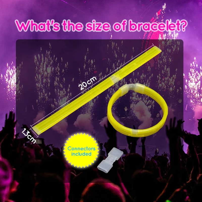 Best Selling 8 Inch Thick Glow Bangle Bracelet for Promotion Concert Christmas Weddings