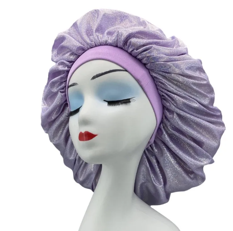 Factory Price Double Layer Silk Hair Bonnet sleep hair bonnets Satin Bonnets