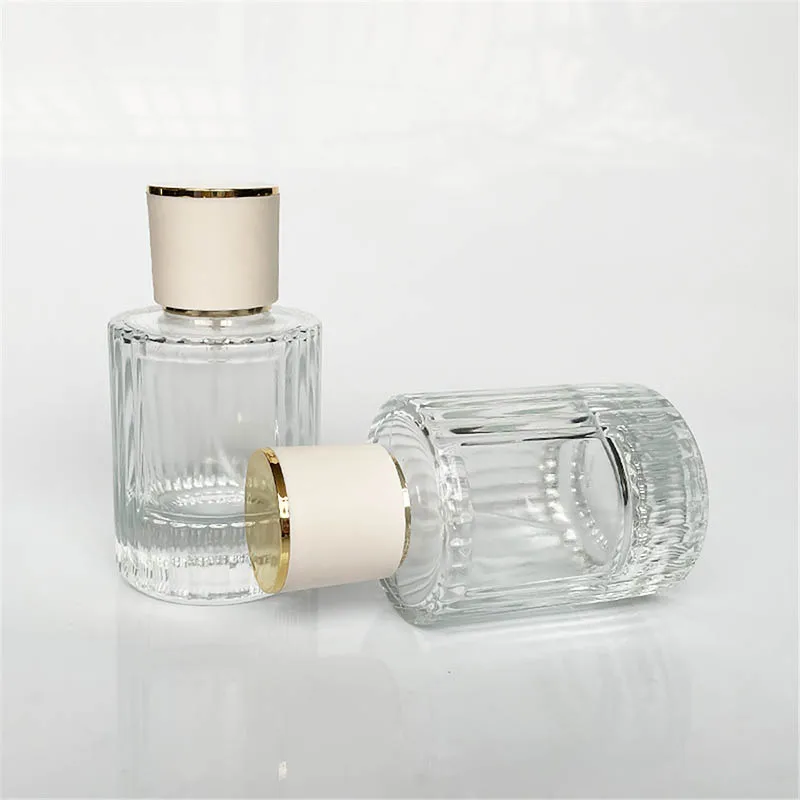 Ruizhuo 30 ml 50ml Transparent Round Flat Spray Bottle Glass Empty Spray Bottle Perfume Liquid Dispenser for Makeup Skin Care