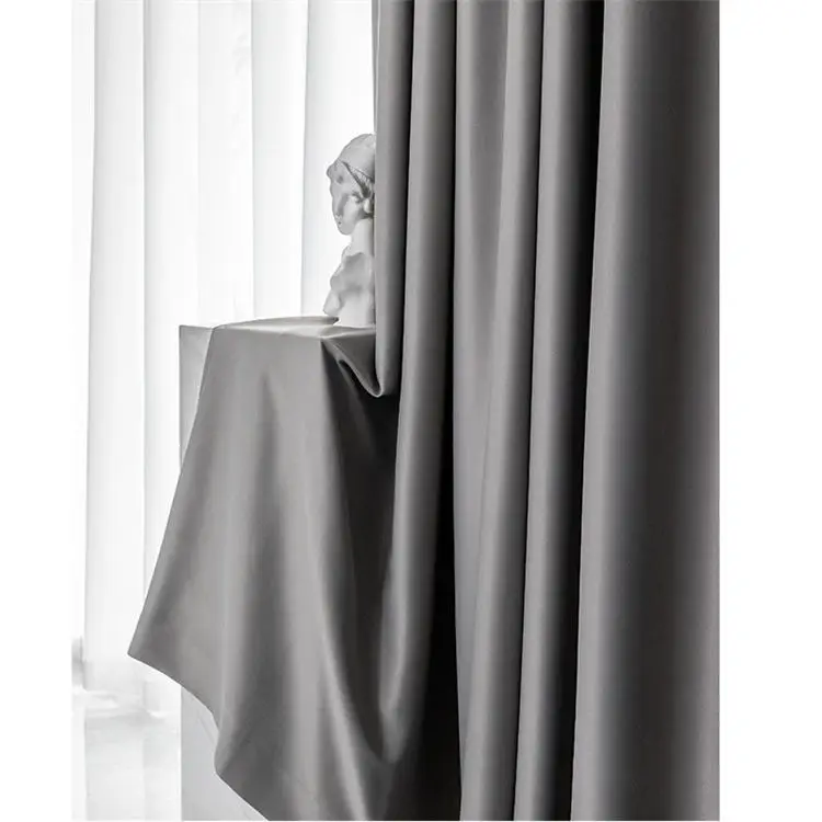 100%polyester 150-300cm width 200-280gsm blackout fabric curtains for living room  fire proof fabric 3pass