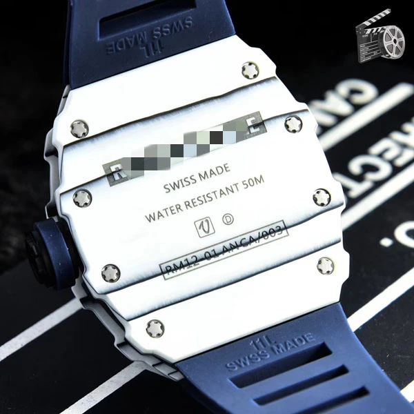 
RM Replika Carbon Fiber Case Richard Mill Stainless Steel Swi Movement Silicon Strap Best Quality Original Clone Mechanical 
