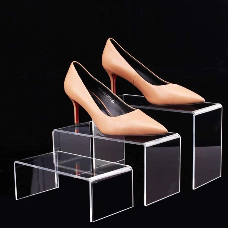 Clear Acrylic Display Risers Showcase acrylic plinths display stand  U-shaped acrylic dessert table cake snack display stand