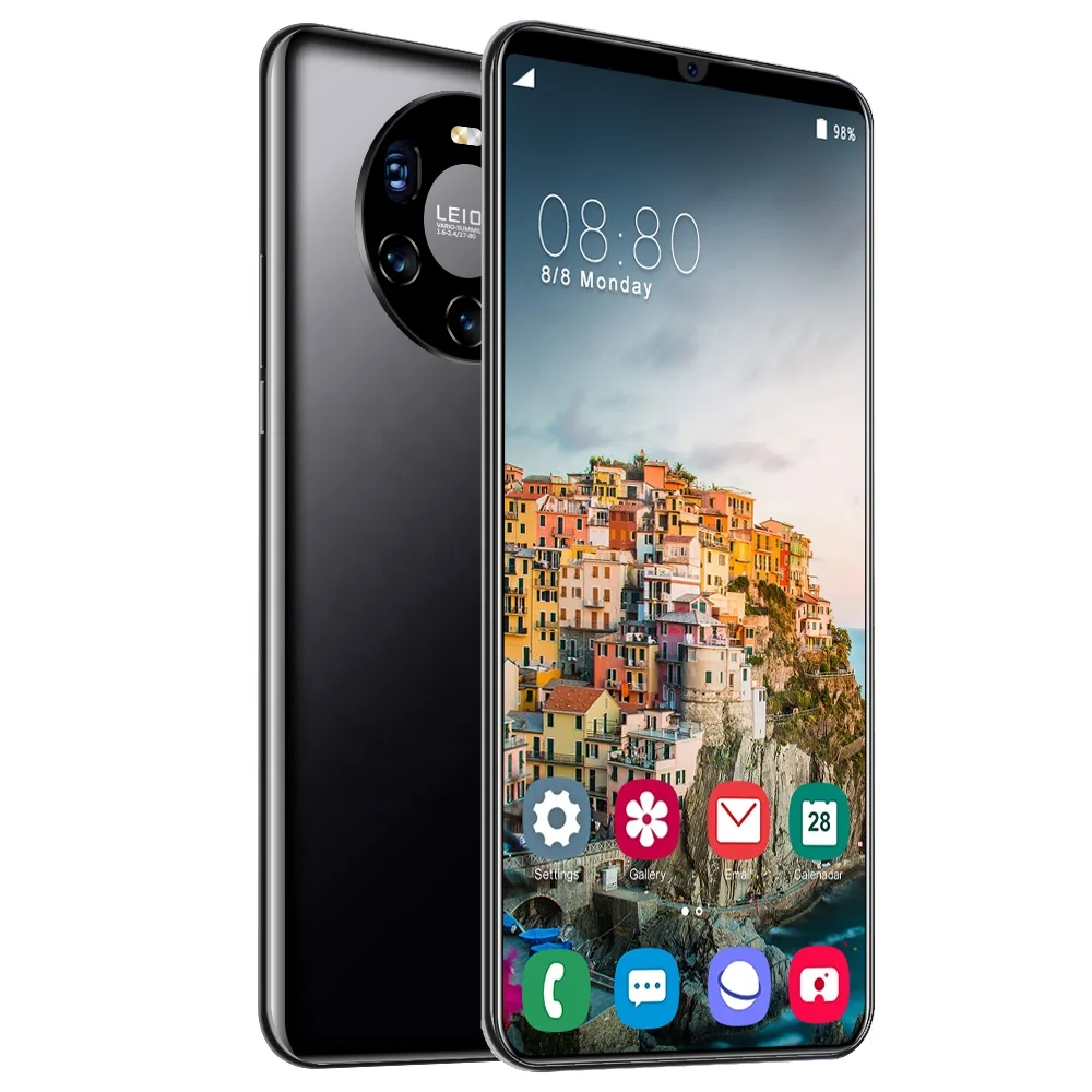  2021 новый дизайн Mate50 pro смартфон 6 3 дюймов украшенное мозаикой из драгоценных камней 12 + 512 большой объем памяти мобильный телефон с 4G/5G Dual Sim
