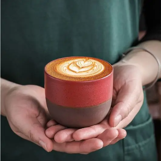 Saudi hot selling ceramic tea cup coffee cup creative frosted coffee mug