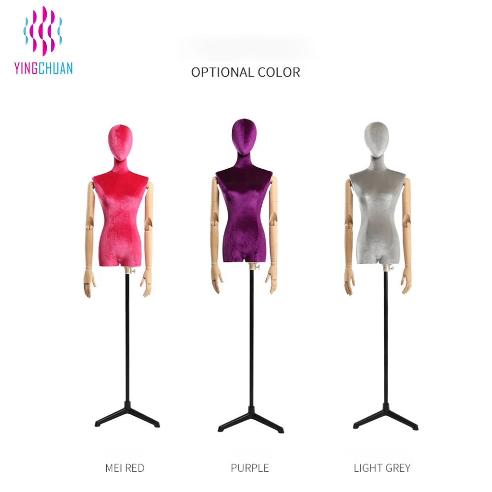 High Quality Elegant Female Half Body Adjustable Dress Form Mannequin for display