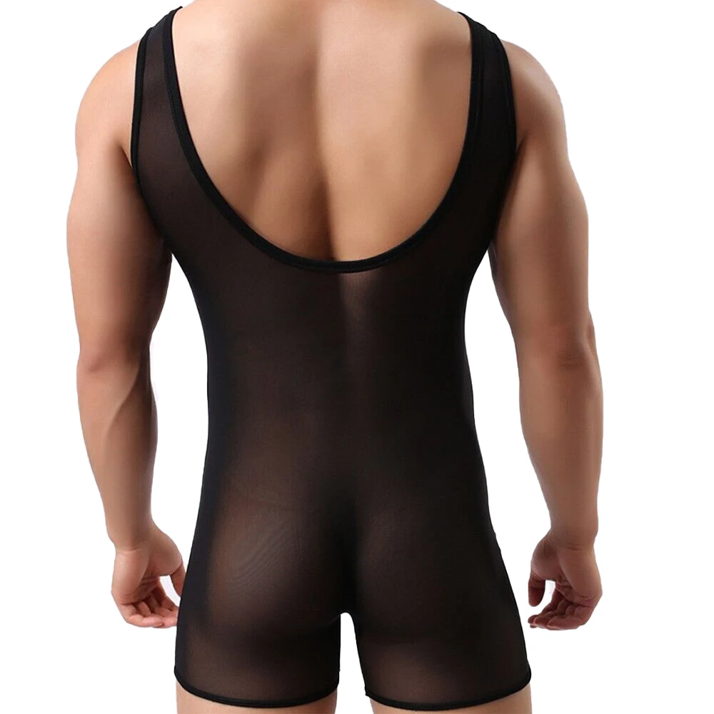 Wholesale Breathable Soft Men Bodysuit Hgh Quality Cotton Bamboo Fabric Men Underwear Sexy Bodysuit For Men