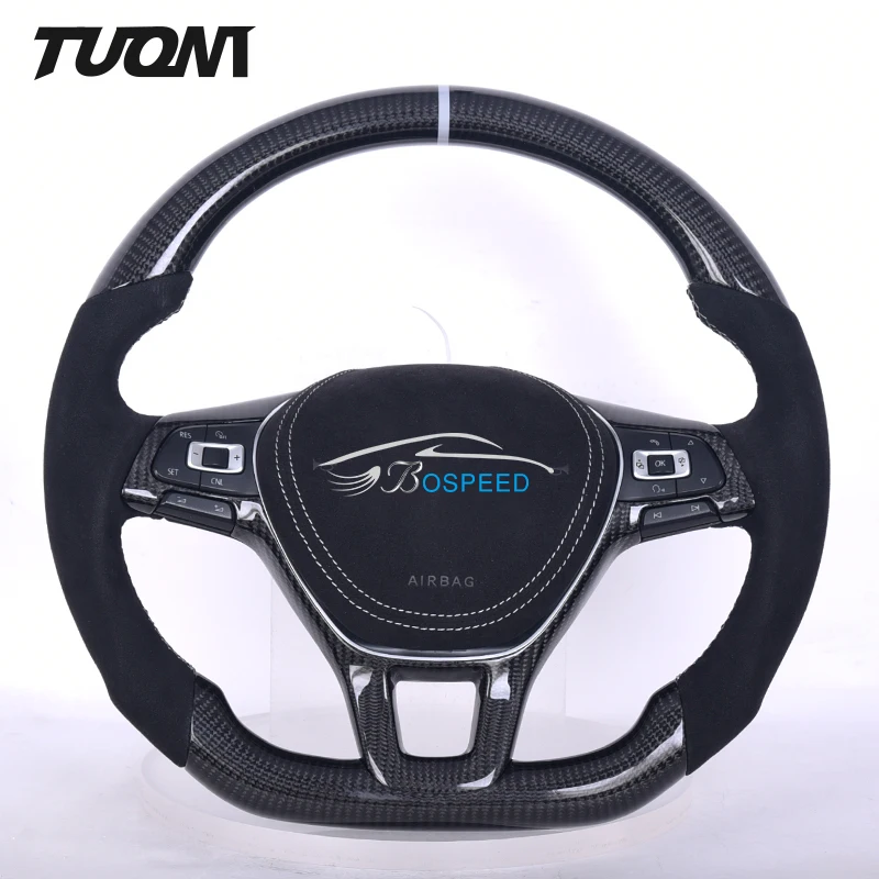 Factory Supplier Carbon Fiber Steering Wheel With High Performance Suitable For VW MK7 Lamando Scirocco