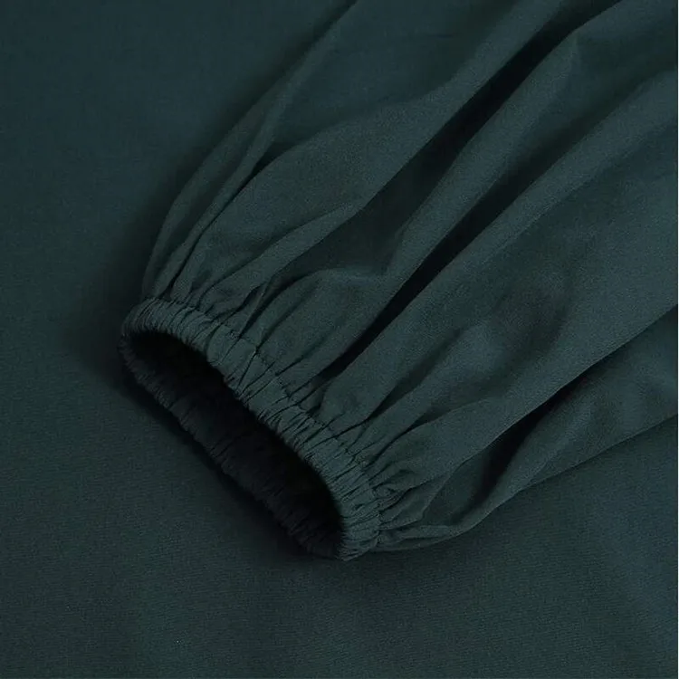 Traditional Basic Muslim dress Women Puff sleeve Maxi Dress Muslim Clothes Abaya Jilbab Kaftan women Casual dress plus size Robe