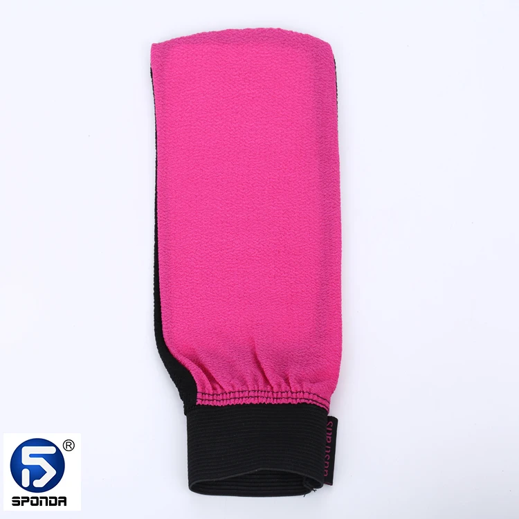 
100% Viscose Fibers Exfoliator Body Scrubber Mitt Dead Skin Cell Remover Tan 