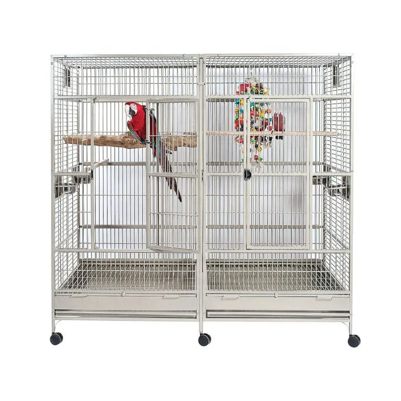 Factory customization wholesale bird cages parrot big bird cage breeding birds