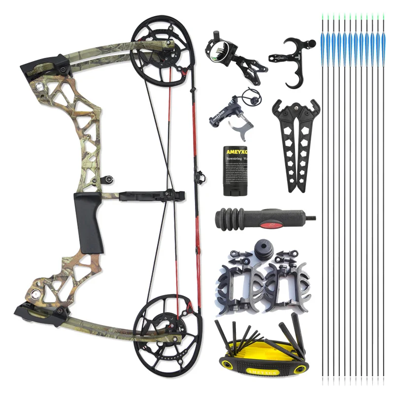 Archery KAIMEI 270 Dual Purpose Bow 40-60lbs Composite Pulley Bow Set for Outdoor Hunting Wild Boar