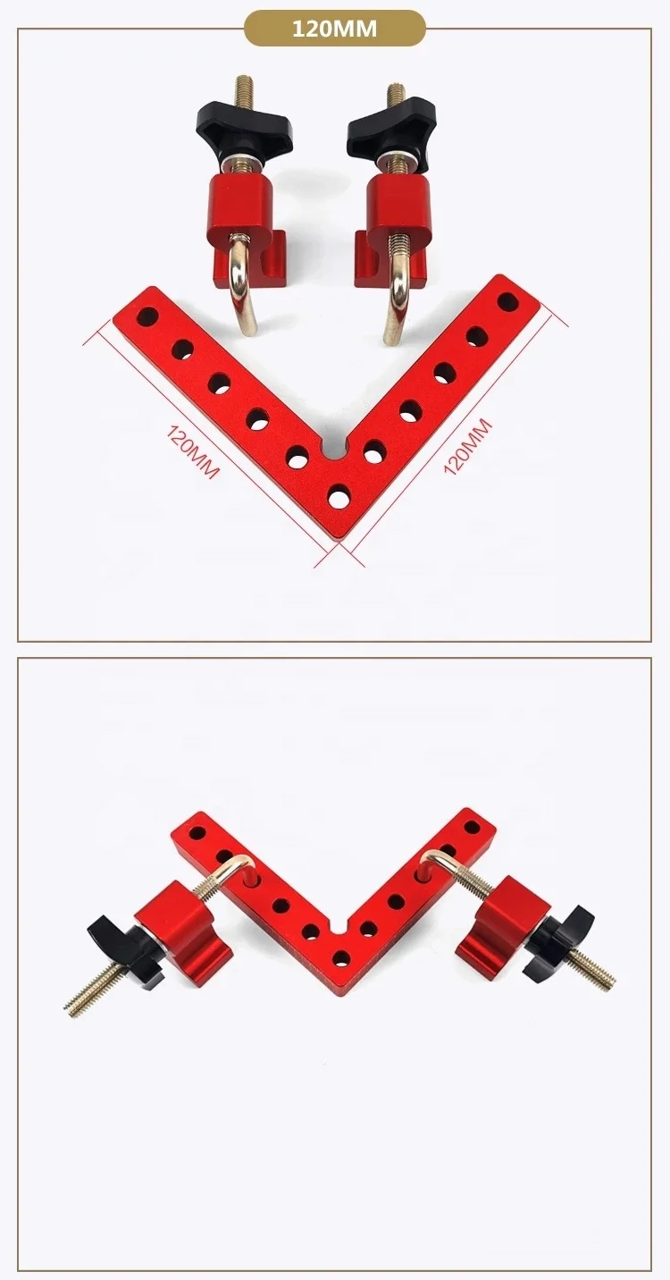 Aluminum Square Right Angle 90 Degrees L-shaped Ruler Auxiliary Fixture Positioning Panel Fixing Clip Woodworking Tool