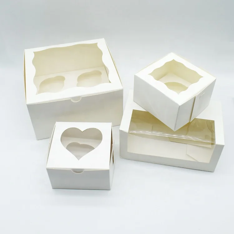 6x6x2.5inch Bakery Boxes with Window Custom Wholesale Custom Bakery Boxes cake packaging Manufacturer
