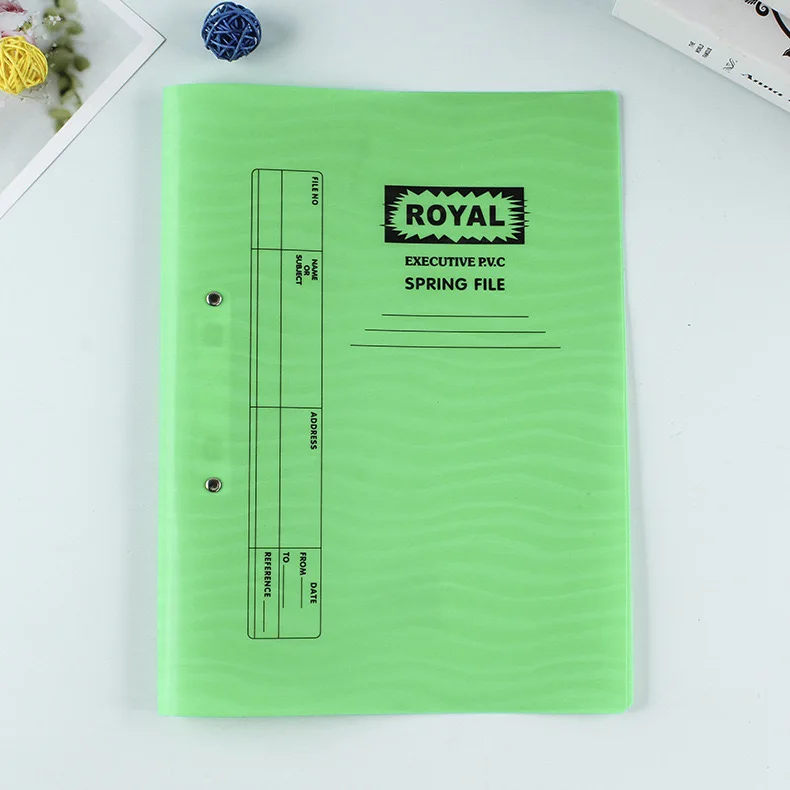 office wholesales portfolio Folder Transfer File Folder Promotional with metal clip Presentation  PP spring file