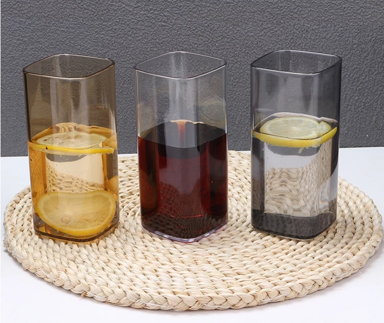 Rectangle Single Layer Tea Juice Cup Lead-free Milk Mug Office Water Cup
