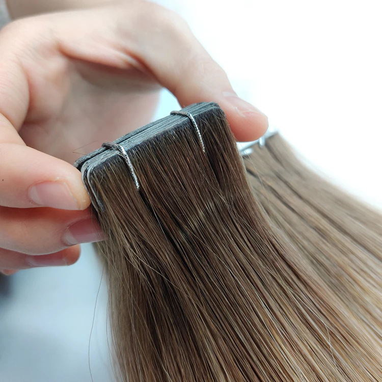 Double Drawn 100% Human Virgin Hair Extensions European Injection Tape In Hair Extensions Invisible Tape Hair Extensions