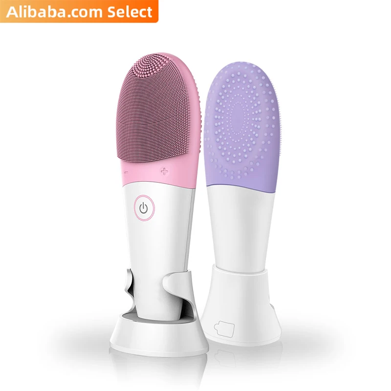 
Alibaba select Beauty personal care waterproof electric sonic silicone facial cleansing brush(30pcs/CTN)  (1600154225909)
