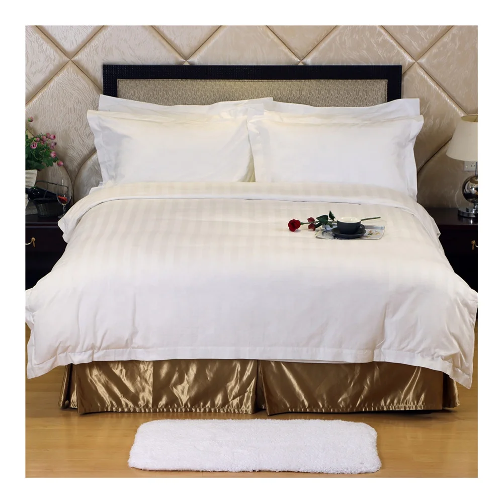 5 Star Bed Linen Hotel 3Cm Stripe Bedding Set King Size Sheet Sets Bedding Wholesale