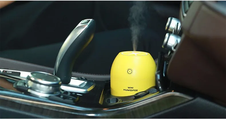 Creative Lemon Humidifier Mini USB Desktop Diffuser Air Humidifier Led Light Mist Maker For Home Office Car Gifts 4 Colors