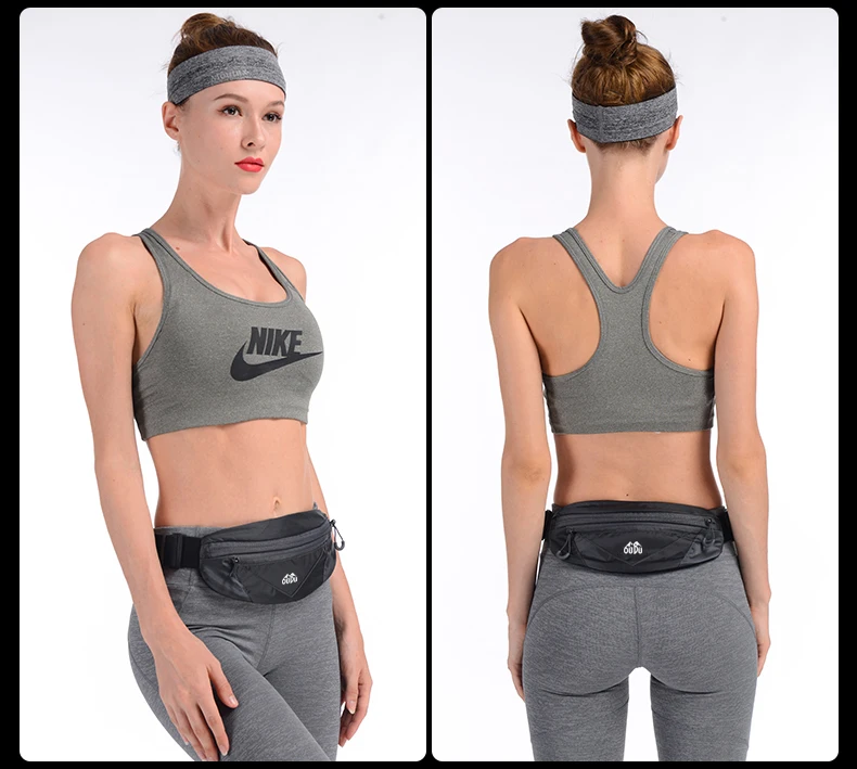 HUALIAN Nylon waterproof Fanny Pack Waist Bag Bum Pack Bag Sport Running belt for men women