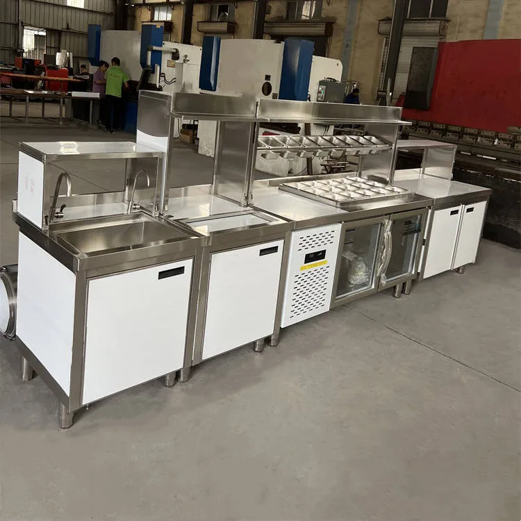 Commercial Automatic Bubble Tea Counter Popping Boba Set Milk Tea Workbench