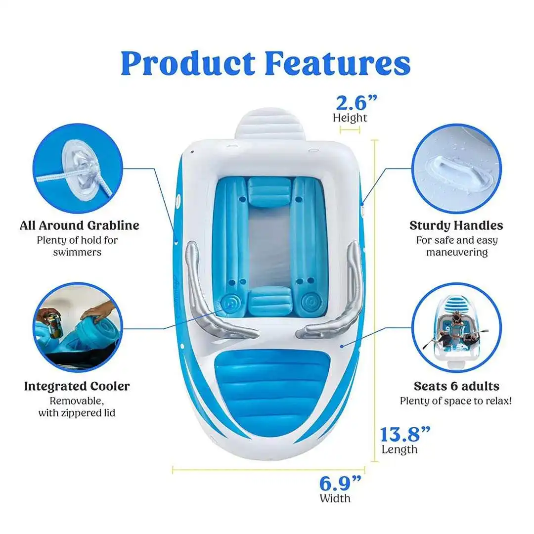 Newest inflatable water party boat for Island Float