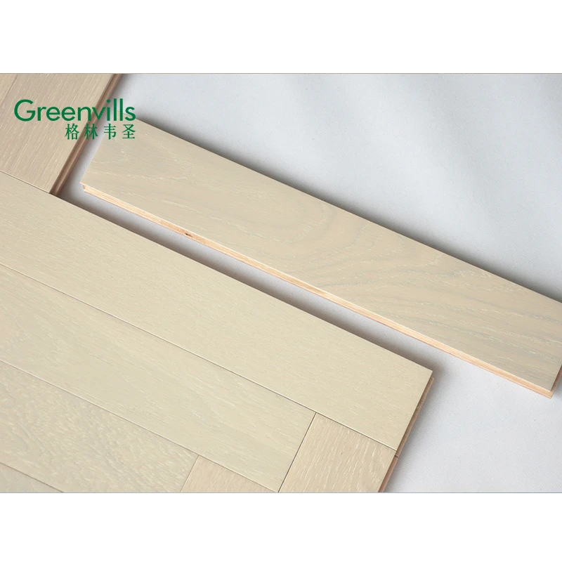 Natural white oak wooden flooring herringbone, hot sale manufacturer competitive price, brushed wooden parquet