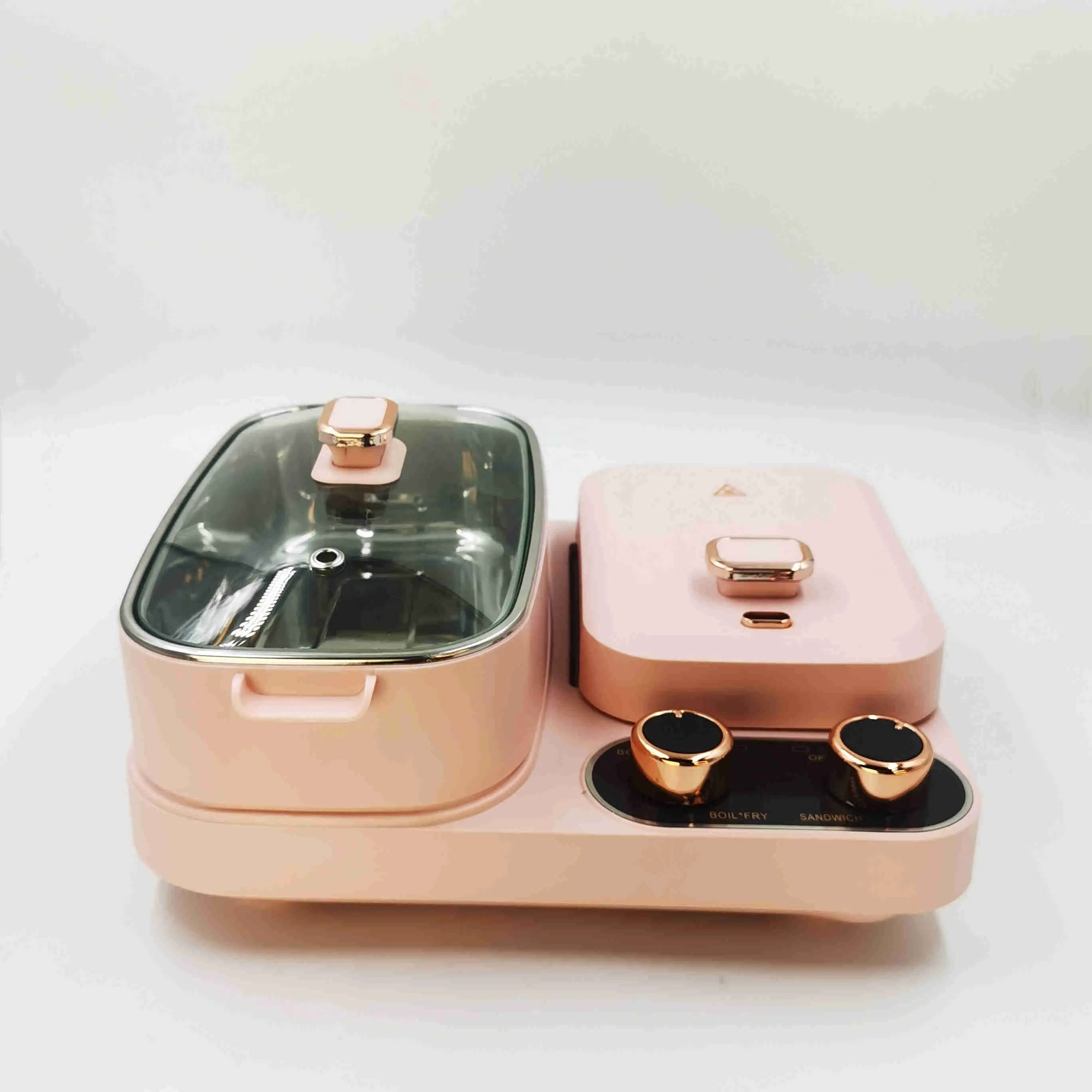 Longbank LBBC-05 многоразовая Жарка для жарки на гриле сэндвич Вафельницы 3 в 1 машина для приготовления завтрака