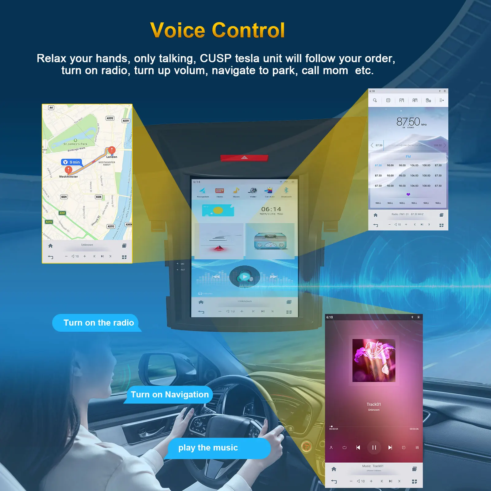 10.4' Qualcomm Android 11 Car multimedia player for HONDA CRV 2012- Car radio audio system carplay