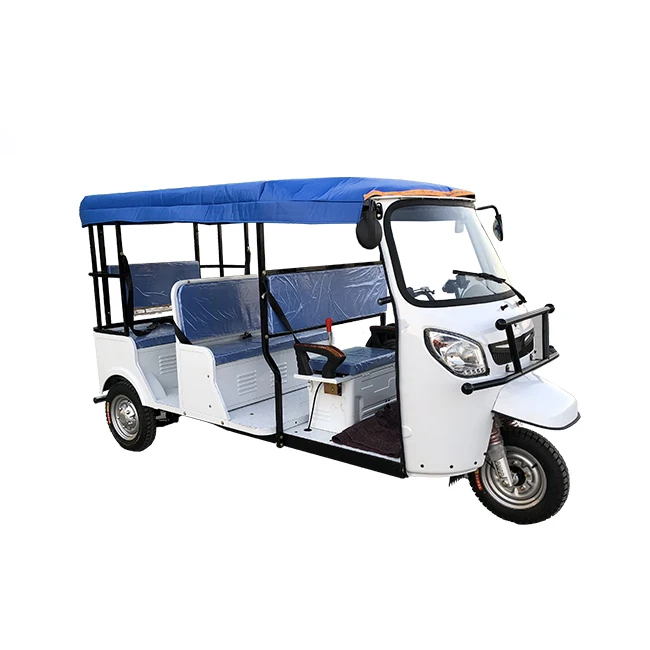 Lithium battery powered auto rickshaw 6 passenger seats with safety belts