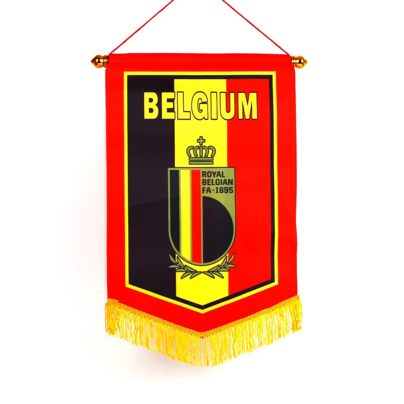 Small Minimum Order Quantity Customize Any Design  Football Pennant Decorative Hanging Display Flag for Football Club