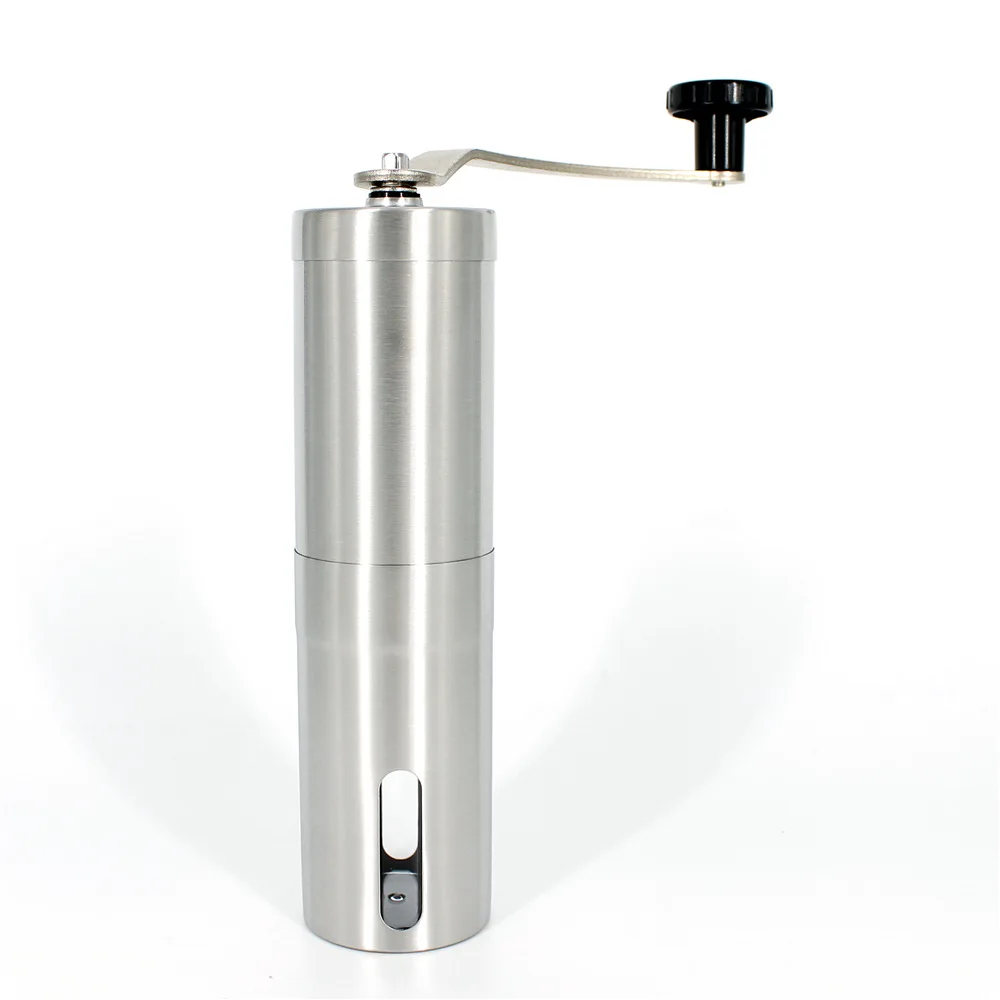 Stainless Steel Manual Coffee Grinder Outdoor Burr Mill Adjustable Setting Portable Precise Brewing Hand Crank Coffee Grinder