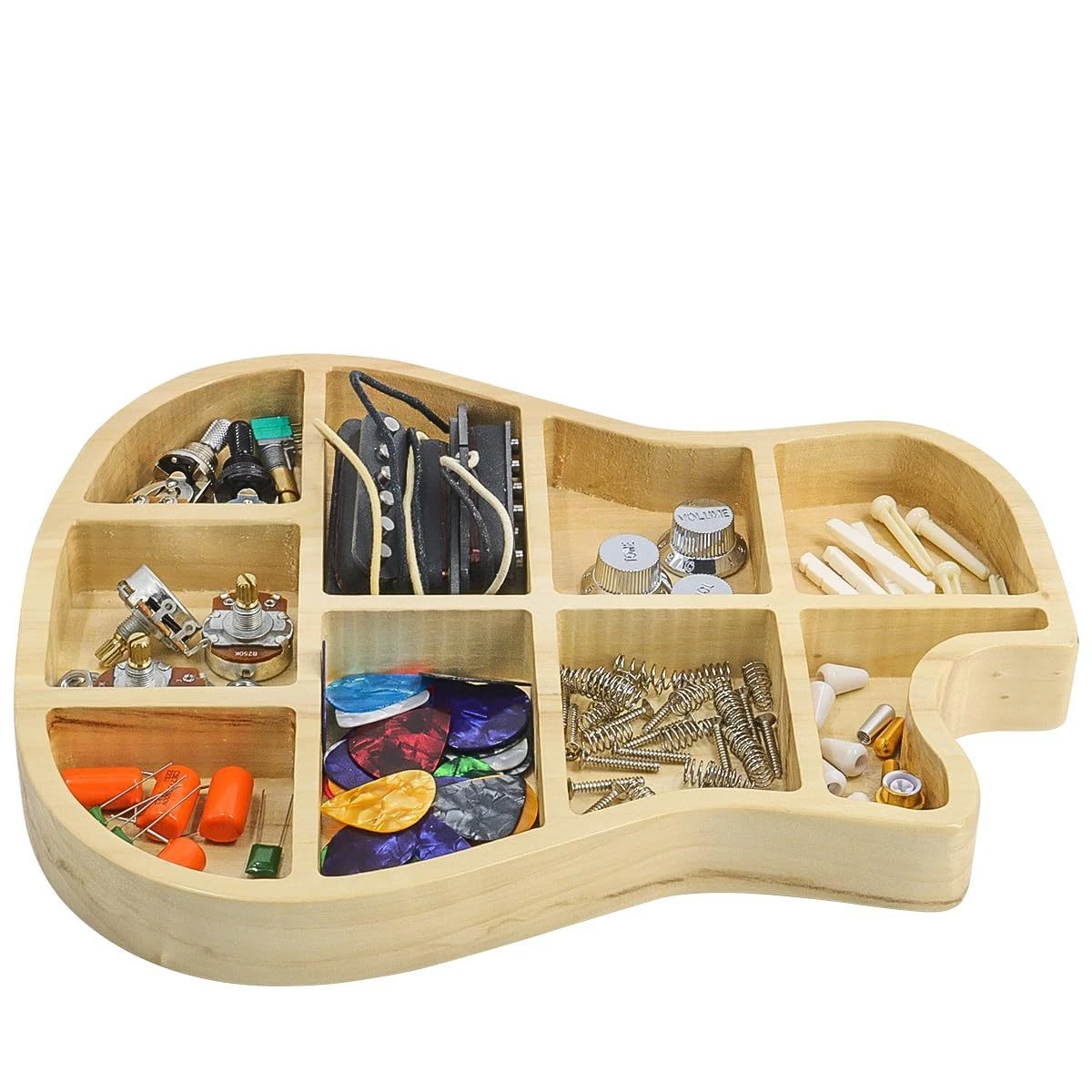 Factory Customized Solid Wooden Guitar Pick Box