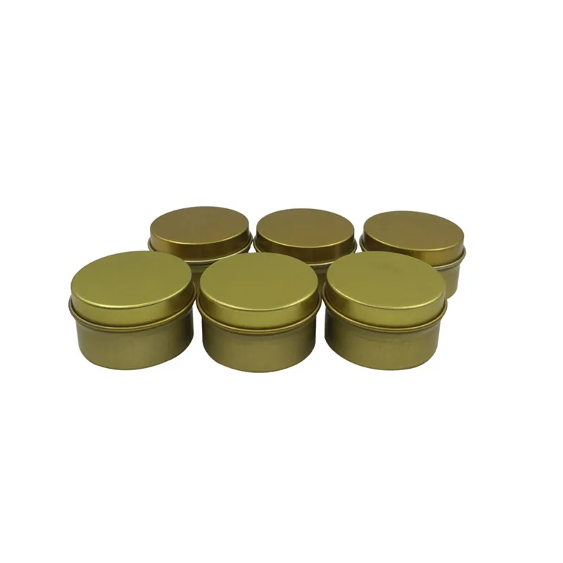 Existing stock metal packaging small round boxes rose gold small tin box small box metal container