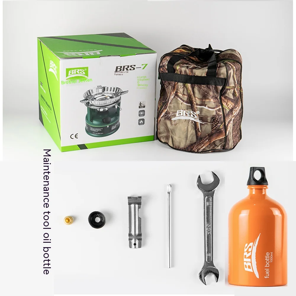Brs-7  Liquid Fuel Camping Gasoline Stove Outdoor Portable One-piece Burners Cooker Camping Equipment For Outdoor Sports