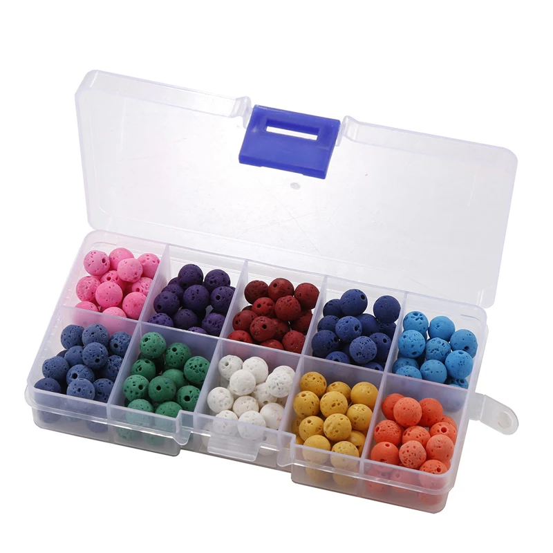 8mm DIY Stone Beads Box Set Kits Gemstone Natural Beads Stone Beads for Jewelry Making DIY Bracelet Craft Set