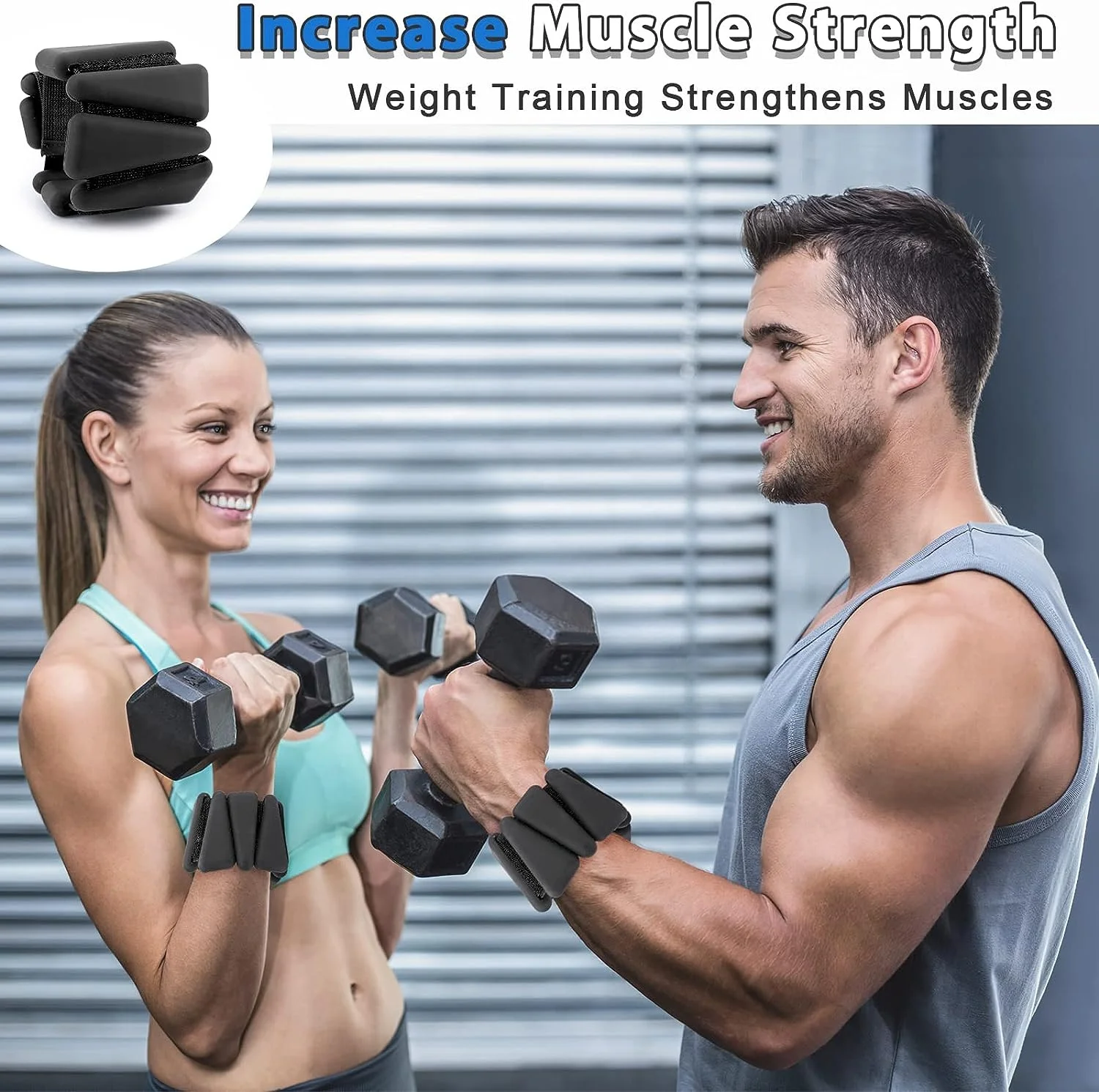 Gym Fitness Heavy Black Ankle Weights Silicone Steel Wrist Weighted Bangle Free Weights Accessories for Yoga Pilates Studio