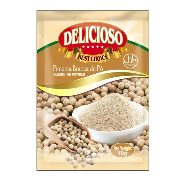 low price white pepper powder 10g halal seasoning powder white pepper cook the meat spices for Africa