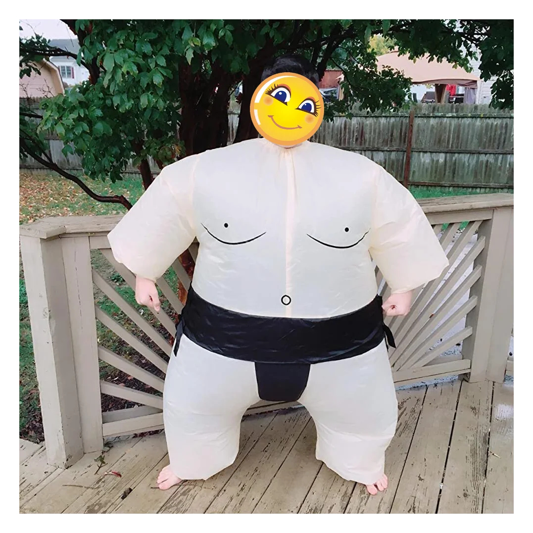 2021 one size fits all adult Halloween costume funny family entertainment inflatable suit sumo costume for women
