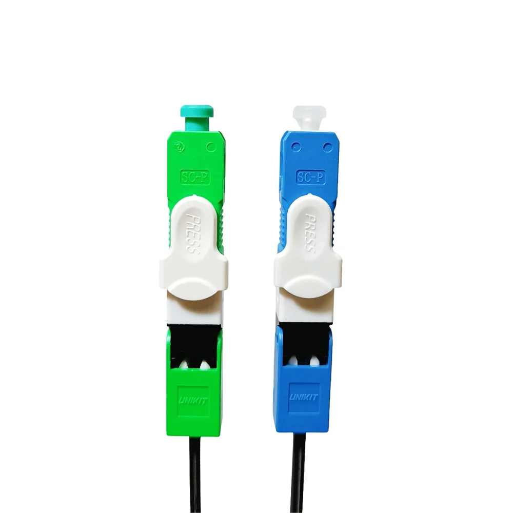 Single-Mode UNIKIT Fiber Optic Quick Connector SC APC & SC UPC for FTTH SM Fast Connector Fast Connector Fiber Optialc