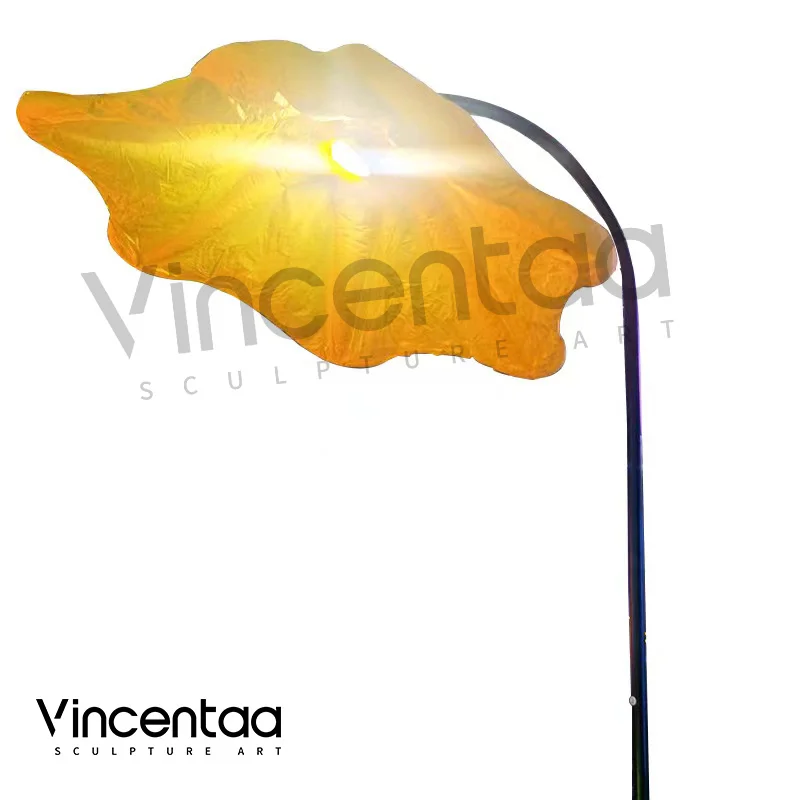Vincentaa Pop Art Air-mode Induction Flower Automatic Opening And Closing Flower Sculpture Outdoor Modern Art Sculpture