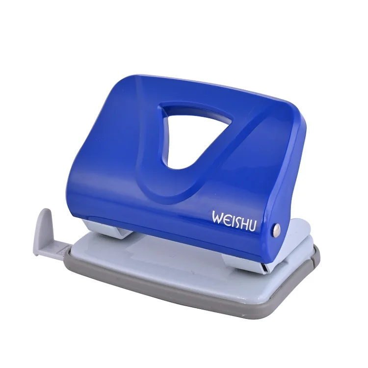 Customized Logo High-quality 8mm Manual Plastic 2 Hole Punch 20 Sheets For Binding Notebook