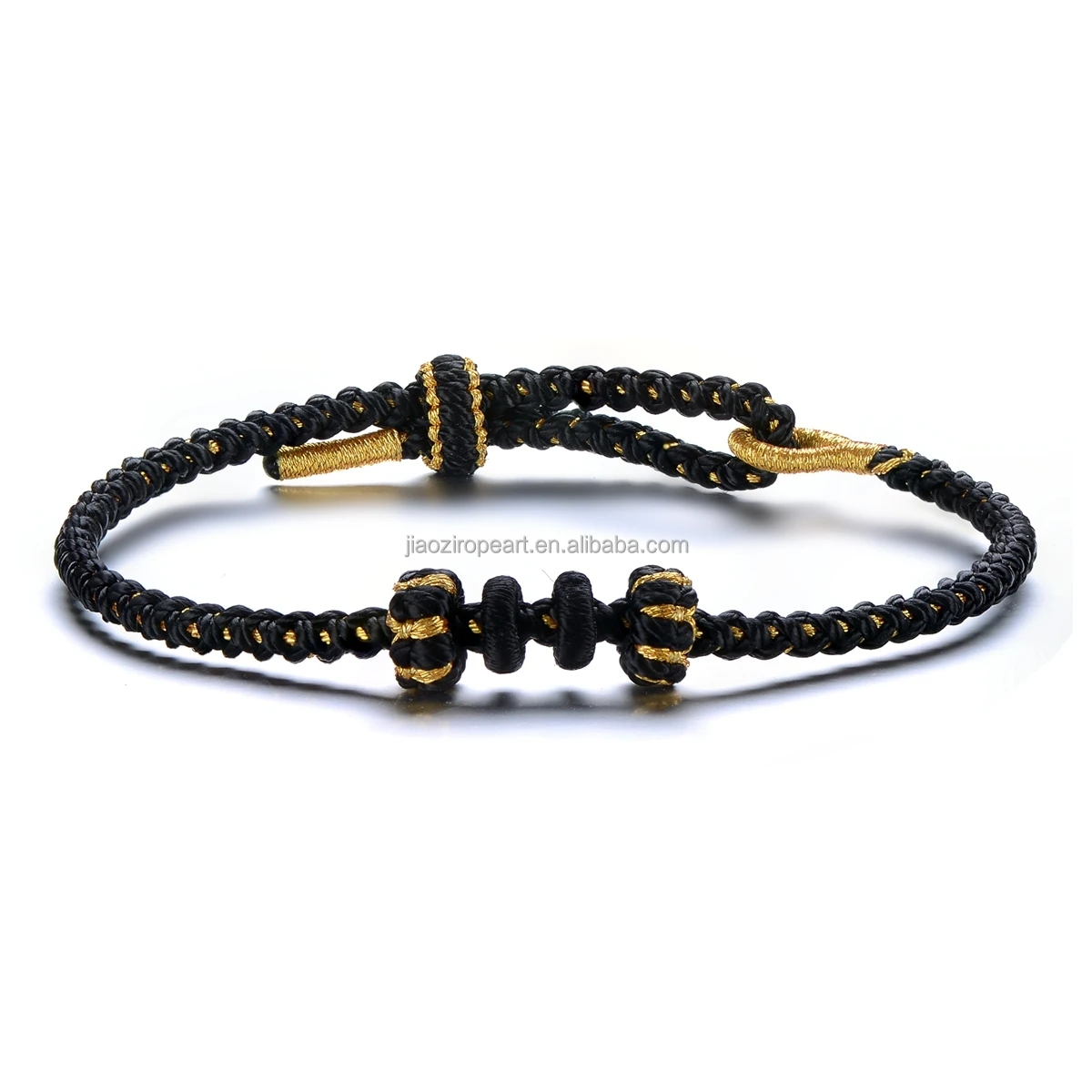 Handmade Customizable Eight-Strand Braided 3mm/2.5mm/2mm Cotton Rope Jewelry Fashion String Bracelets Chinese Elements Men Women