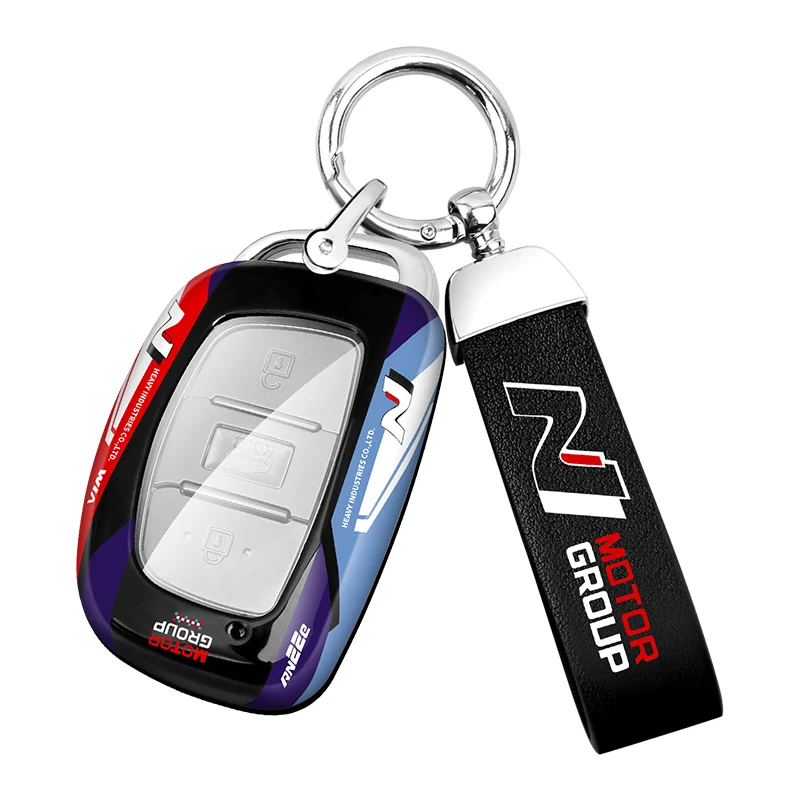 Customised Car Accessories 3D Car Key Case Cover Key Remote Control Keychain Protection Bag For Hyundai Kona Santa Fe I30
