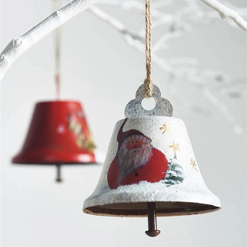 Hot Sale Christmas Tree Decorations 8CM Metal Bell Hanging Ornaments Polybag Gift Box Acetate Box 80mm Welcom CN;GUA Junjia