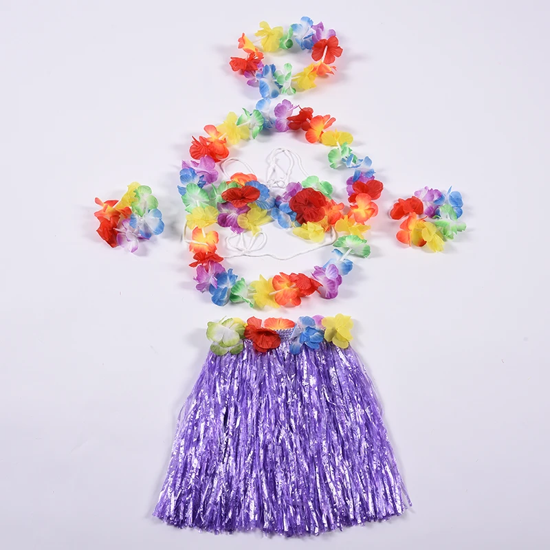 Beach Theme Costumes Hawaiian Stylish Single Layer Grass Skirt With Women Sexy Grass Skirt
