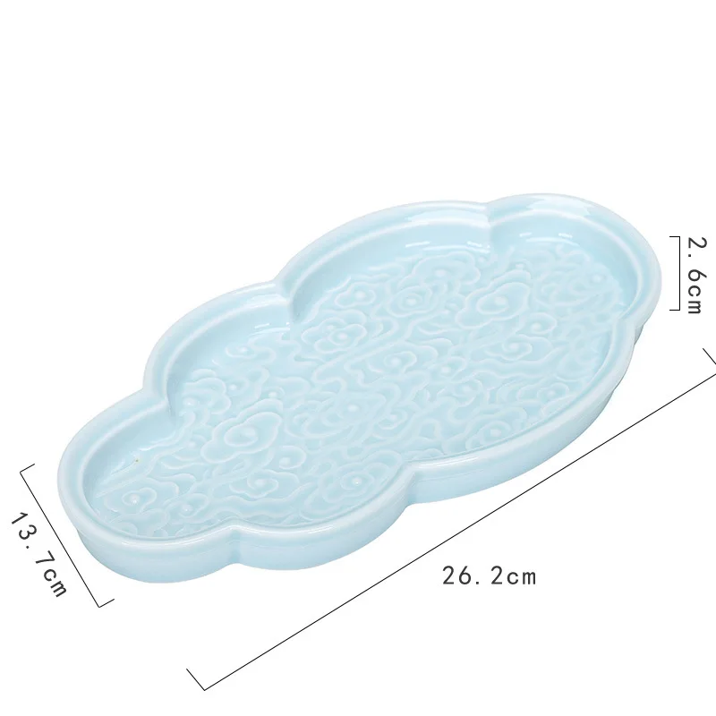 Chinese Style Porcelain Dinner Plates, Ceramic Snack Fruit Plate