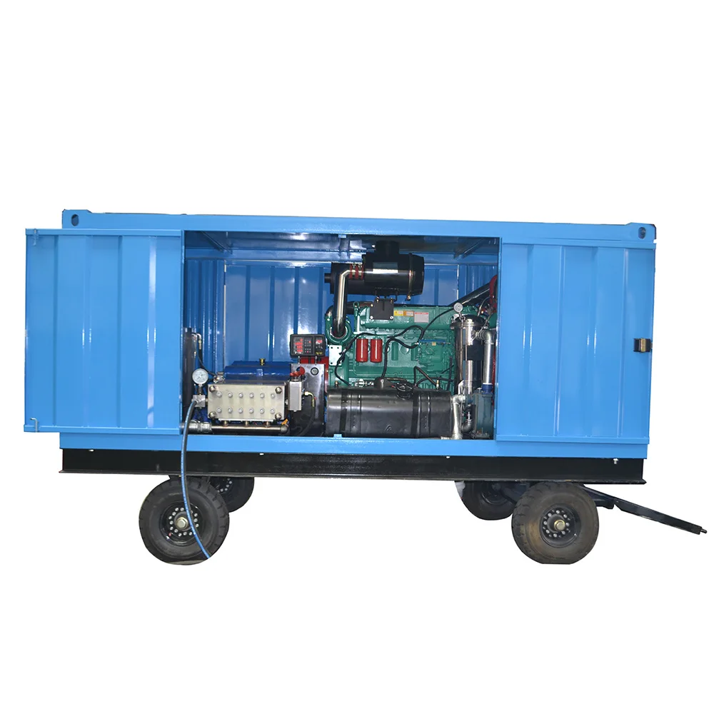 700bar to 1500bar Alcohol Plant Evaporator Condenser Pipe Cleaning Machine Water Jetting Equipment